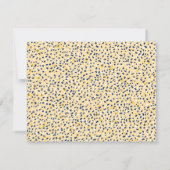 Yellow and Navy Leopard Personal Stationery Kaart (Achterkant)
