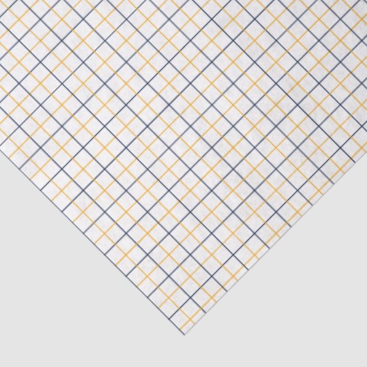 Yellow and Navy Striped Tissue Paper Tissuepapier (Detail)