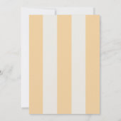 Yellow and Off-White Cabana Stripes Wedding Kaart (Achterkant)