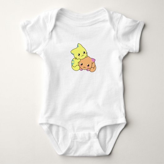 Yellow and Orange Cats Relaxing  Romper (Voorkant)