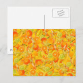 Yellow and orange fruit and vegetables briefkaart (Voorkant / Achterkant)