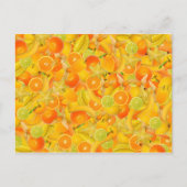 Yellow and orange fruit and vegetables briefkaart (Voorkant)