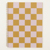 Yellow and Pink Checkered Planner (Voorkant)