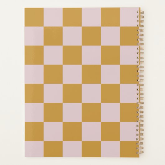 Yellow and Pink Checkered Planner (Achterkant)