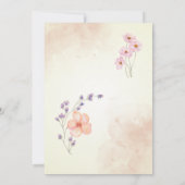 Yellow and Pink Floral Save the Date Card (Achterkant)