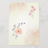 Yellow and Pink Floral Wedding Program Programmakaart (Achterkant)