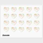Yellow and Pink Floral Wedding Sticker (Vel)