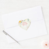 Yellow and Pink Floral Wedding Sticker (Envelop)