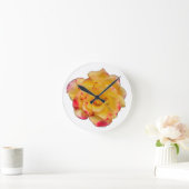 Yellow and Pink Rose Clock Ronde Klok (Huis)