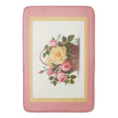 Yellow And Pink Roses Bath Mat (Voorkant Verticaal)