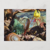 Yellow and Plum Trout Lily en Snagel Shell Briefkaart (Voorkant)