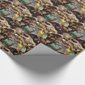 Yellow and Plum Trout Lily en Snagel Shell Cadeaupapier (Hoek)