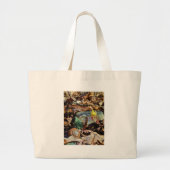 Yellow and Plum Trout Lily en Snagel Shell Grote Tote Bag (Voorkant)