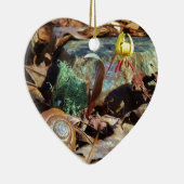 Yellow and Plum Trout Lily en Snagel Shell Keramisch Ornament (Rechts)