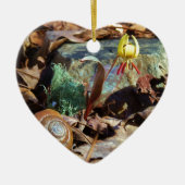 Yellow and Plum Trout Lily en Snagel Shell Keramisch Ornament (Voorkant)
