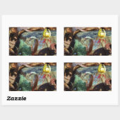 Yellow and Plum Trout Lily en Snagel Shell Rechthoekige Sticker (Vel)