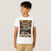 Yellow and Plum Trout Lily en Snagel Shell T-shirt (Voorkant volledig)