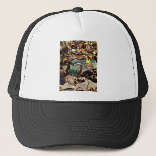 Yellow and Plum Trout Lily en Snagel Shell Trucker Pet