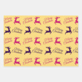 Yellow and Purple Pop Art Holiday Inpakpapier Vel (Voorkant 3)