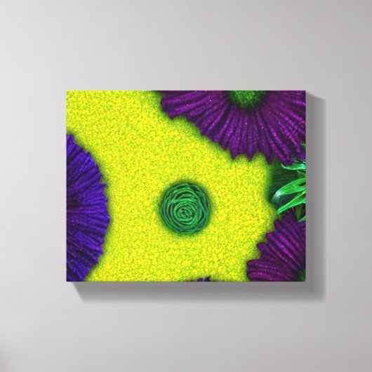 Yellow and purple to look at. canvas afdruk (Voorkant)