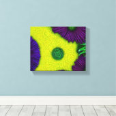 Yellow and purple to look at. canvas afdruk (Insitu (Houten vloer))