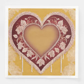 Yellow and red floral patterns AI art  Servet (Voorkant)