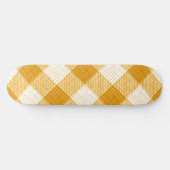 Yellow and White Bold Checkered Plaid Design  Persoonlijk Skateboard (Horizontaal)