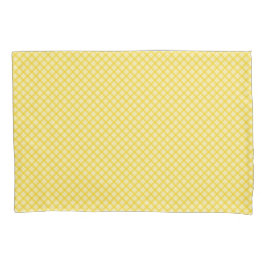 Yellow and white checkered pattern displayed kussensloop