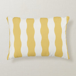 Yellow and white Cozy Accent Kussen