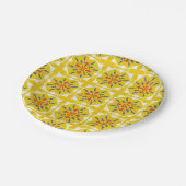 yellow and white geometric pattern papieren bordje (Gekanteld)