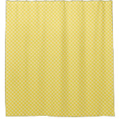 Yellow and white geometric-patterned shower  douchegordijn (Voorkant)