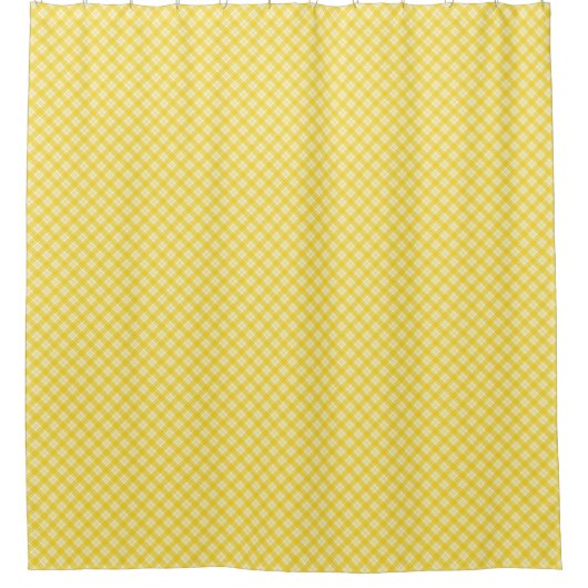 Yellow and white geometric-patterned shower  douchegordijn (Voorkant)