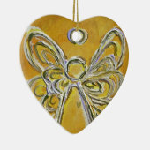 Yellow Angel Art Schilderend Ornament (Rechts)