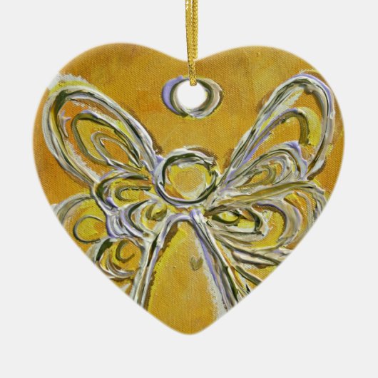 Yellow Angel Art Schilderend Ornament (Voorkant)