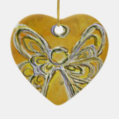 Yellow Angel Art Schilderend Ornament (Achterkant)
