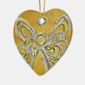Yellow Angel Art Schilderend Ornament (Links)