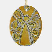 Yellow Angel Art Schilderend Ornament (Rechts)