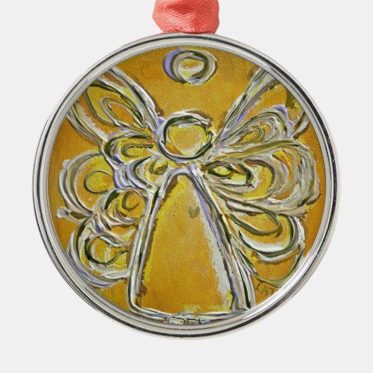 Yellow Angel Art Schilderend Ornament (Voorkant)