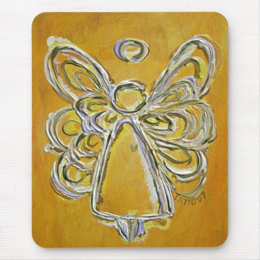 Yellow Angel Mousepad Muismat (Voorkant)