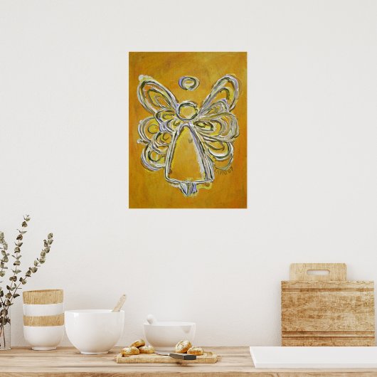 Yellow Angel Poster Art Print (Keuken)