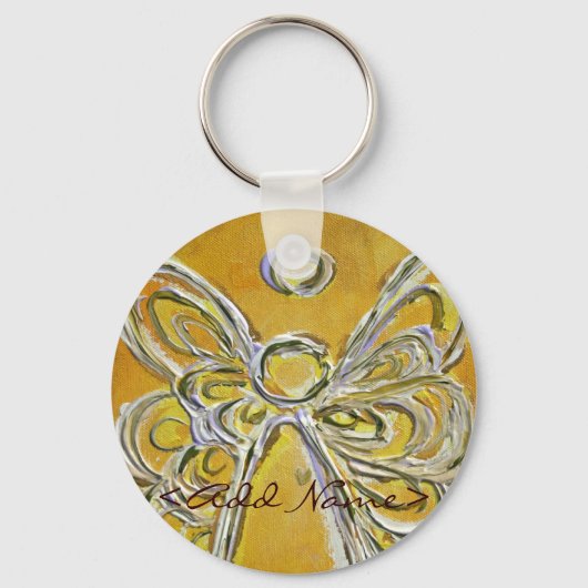 Yellow Angel Wings Sleutelhanger (Voorkant)
