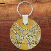 Yellow Angel Wings Sleutelhanger (Voorkant)