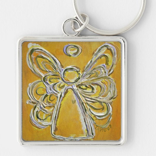 Yellow Angel Wings Sleutelhanger (Voorkant)