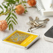 Yellow Angel Wings Sleutelhanger (Zijkant)
