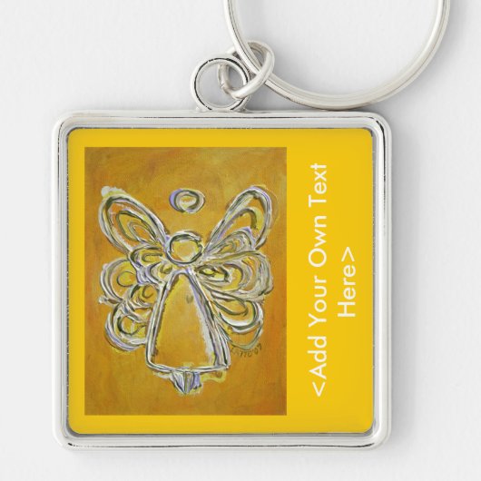 Yellow Angel Wings Sleutelhanger (Voorkant)