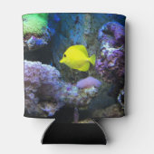 Yellow Angelfish en koraal foto Blikjeskoeler (Achterkant)