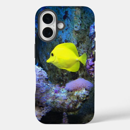 Yellow Angelfish en koraal foto Case-Mate iPhone Case (Achterkant)