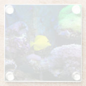 Yellow Angelfish  Glazen Onderzetter (Achterkant)