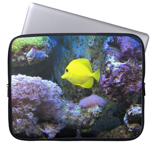 Yellow Angelfish Laptop Sleeve (Voorkant)