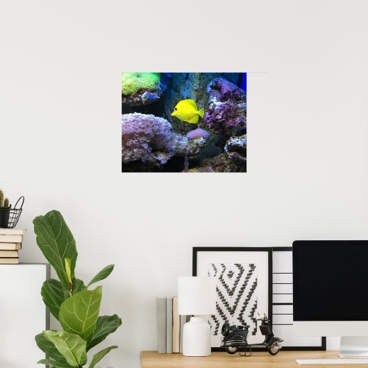 Yellow Angelfish Poster (Thuiskantoor)